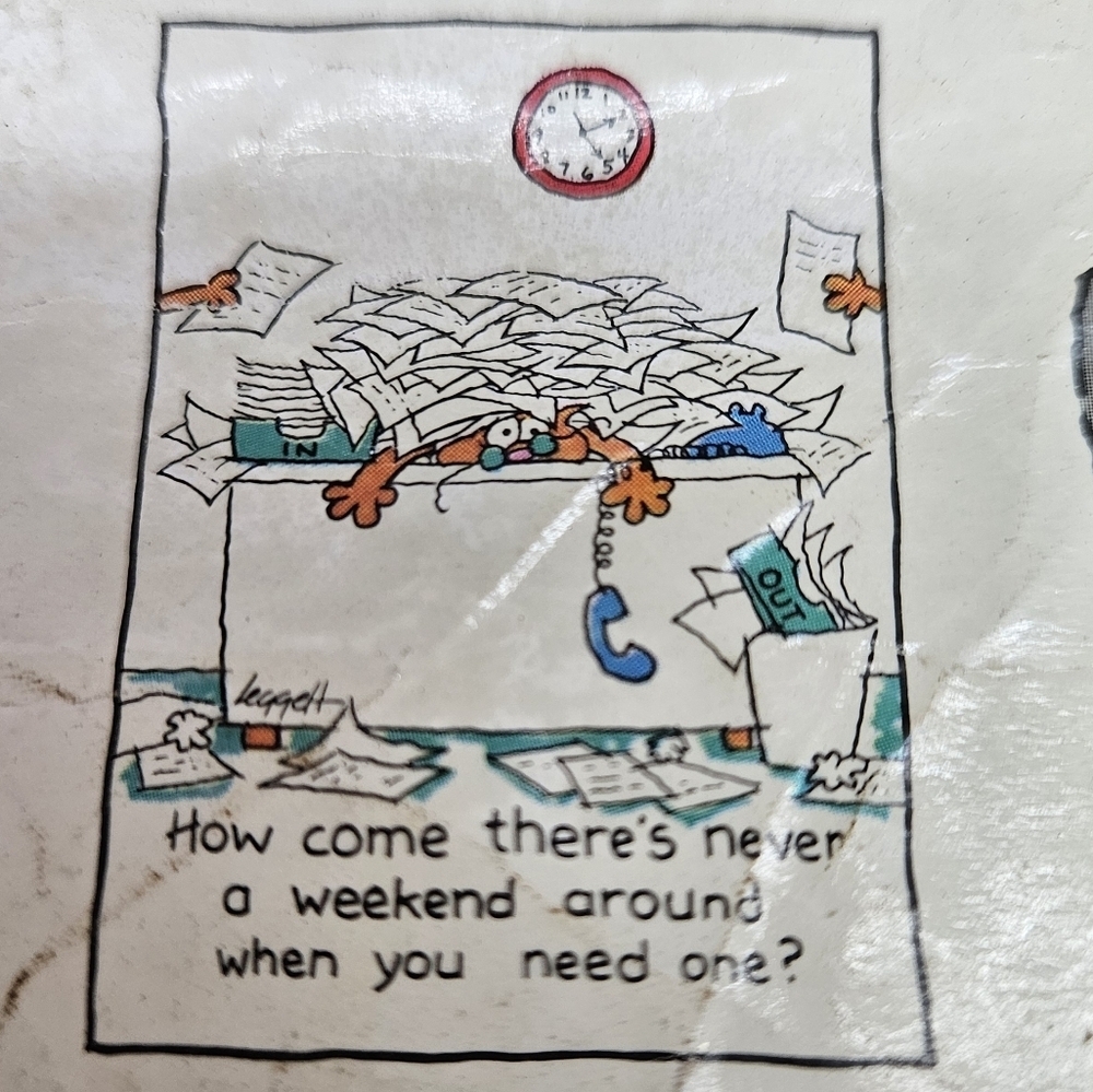 NEW VINTAGE 80s Hallmark Shoebox Greetings Where's the Weekend T-Shirt Large